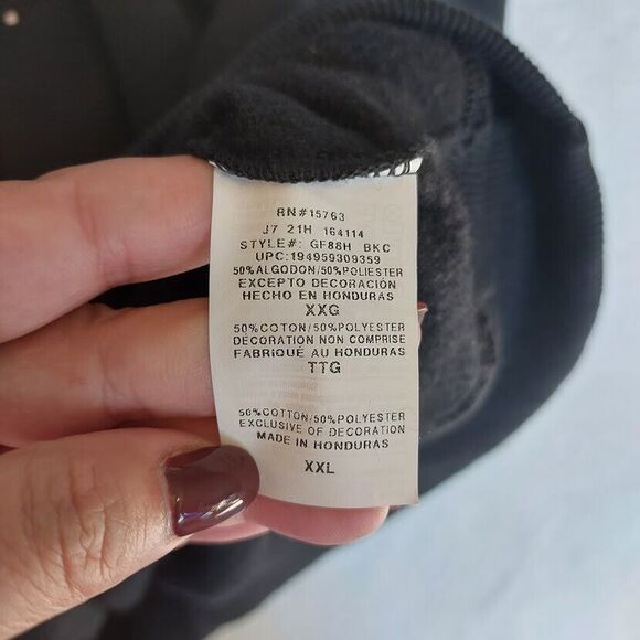 Champion Men's Spellout Size 2XL Powerblend Sweatshirt Black White Pixel Retro - Picture 7 of 7